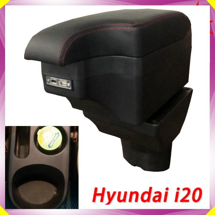 Hộp tỳ tay ô tô dành cho xe Hyundai i20 tích hợp 6 cổng USB - Mã: SUSB-i20 -Hàng Chính Hãng