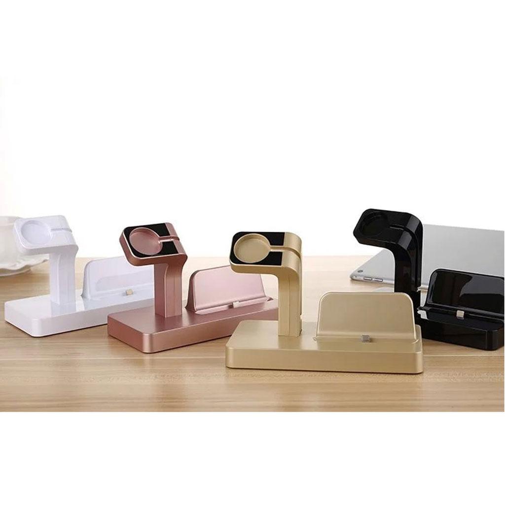 2x 2 in 1 Charging Dock Station Holder Stand For iWatch iPhone Charger
