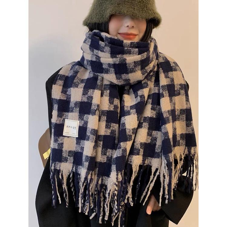 KHĂN LEN QUÀNG CỔ NAM NỮ KHĂN KẺ CARO Xanh đỏ Noel HÀN QUỐC KHĂN CHOÀNG LEN NAM NỮ VINTAGE Maxshopdoc