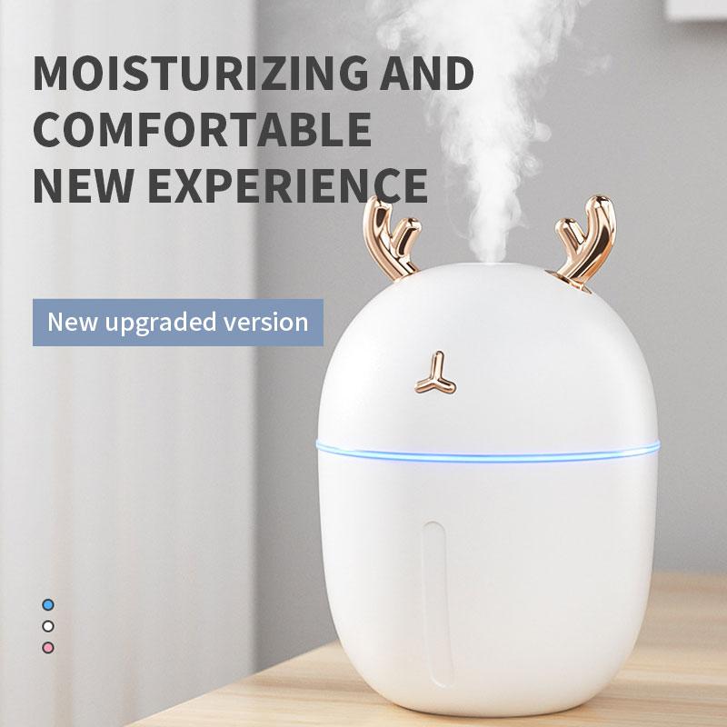 Di Động Thoáng Mát Sương Máy Phun Sương Tạo Độ Ẩm 300Ml USB Mini Máy Tạo Độ Ẩm Không Khí 7 Màu Máy Phun Sương Tạo Ẩm Cho Phòng Ngủ Văn Phòng