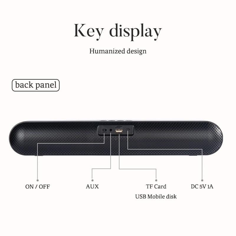 Loa BASIKE bluetooth 5.0 âm siêu trầm siêu ấm kết hợp 4 trong 1 cao cấp-Hàng chính hãng