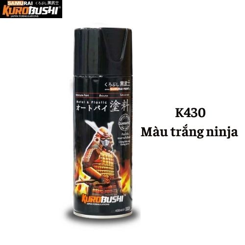 Sơn Samurai - Màu trắng ninja K430 (400 ml)