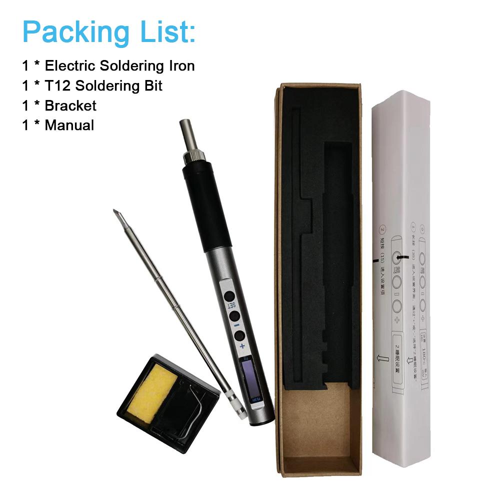 Intelligent Electric Soldering Iron Portable 65W Soldering Station OLED Display Full Metal CNC Housing with Temperature Adjustment Function Type-C Interface