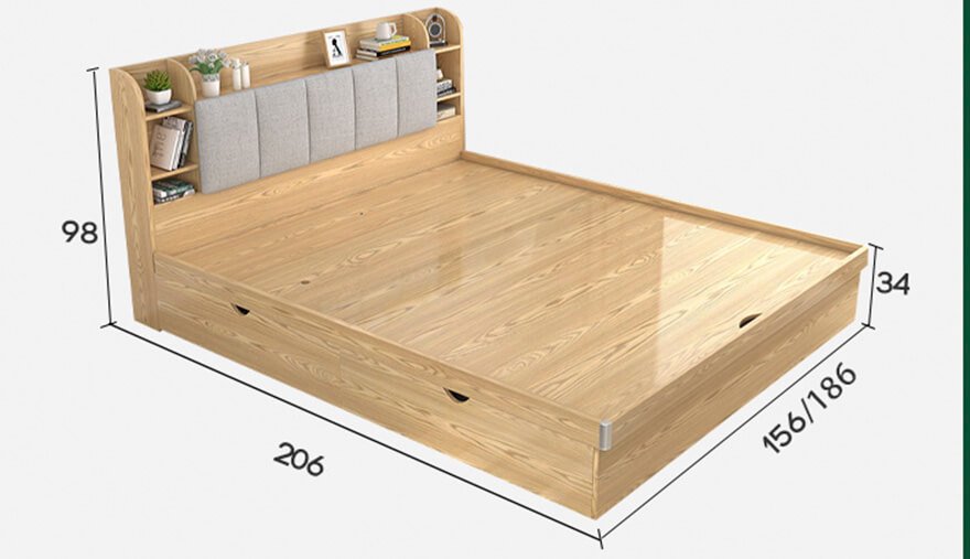 Giường ngủ gia đình cao cấp làm bằng gỗ MDF