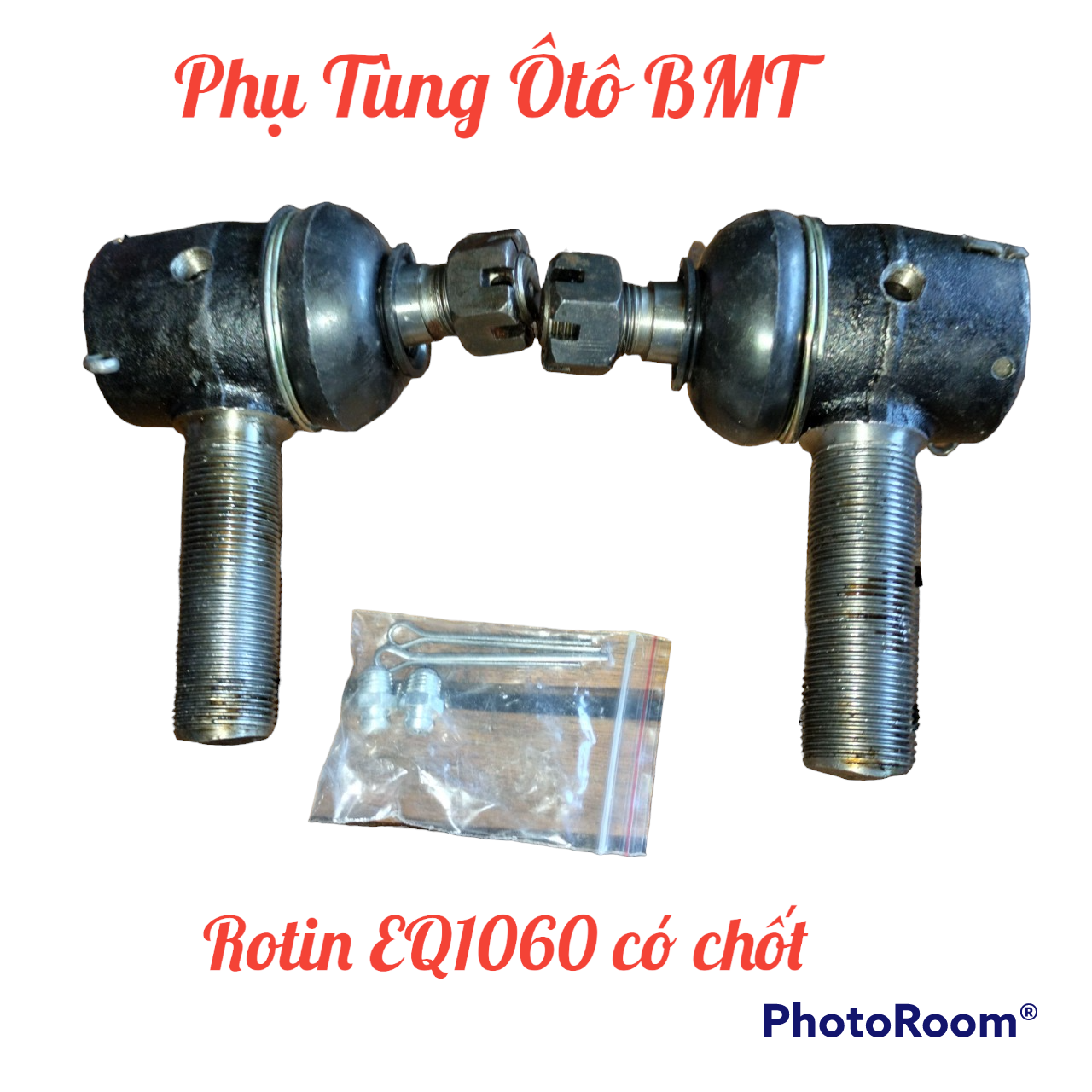 Một cặp (2 cái) Rotuyn (rô tin) lái dùng cho xe tải  2.5 tấn - 3.5 tấn, BJ1060, gai ngoài 22mm, côn 18mm