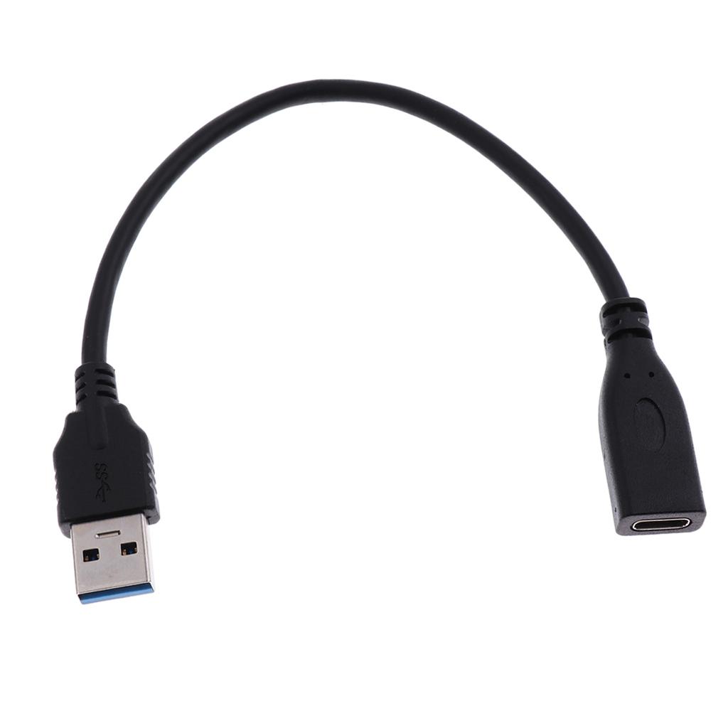 USB Type C Female to USB 3.0 Male Adapter Cable Data Charger for PC Phone