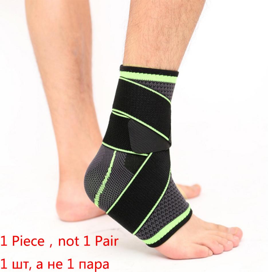 Đáng Giá 1 Nẹp Mắt Cá Chân Thể Thao Nén Dây Đeo Tay Hỗ Trợ 3D Dệt Băng Thun Chân Bảo Vệ Tập Gym Thể Hình Color: 1 Piece Green