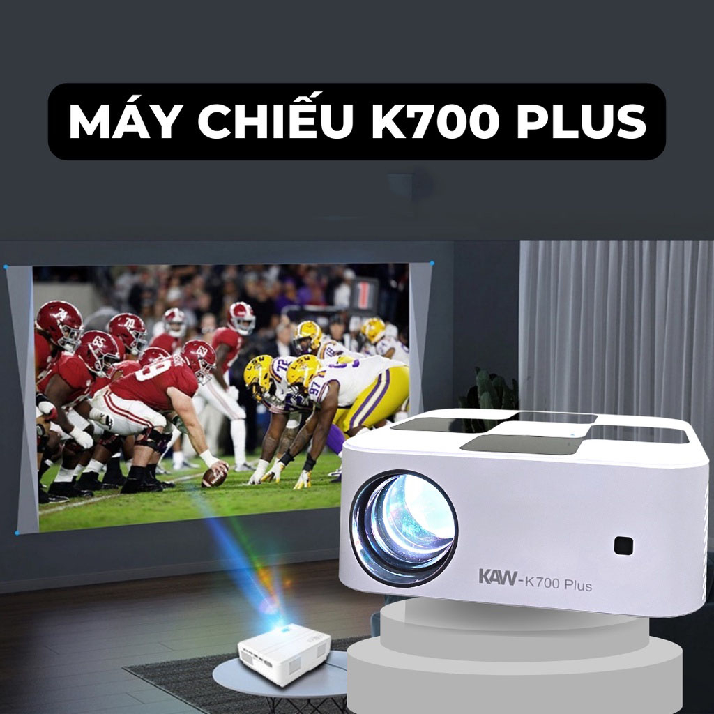 Máy Chiếu Mini KAW K700 Hệ Điều Hành Android 10 - Kết nối Điện thoại, Máy tính có HDMI