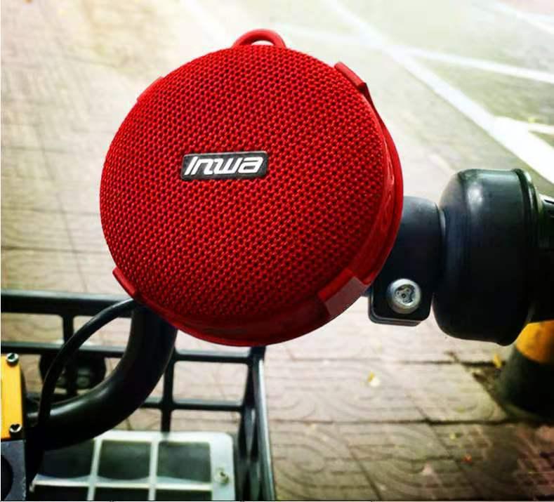 Loa không dây TWS Thẻ TF chống nước Loa di động tương thích Bluetooth gắn trên xe đạp Âm thanh nổi Tuổi thọ pin dài Âm nhạc Âm thanh Màu sắc: Đỏ