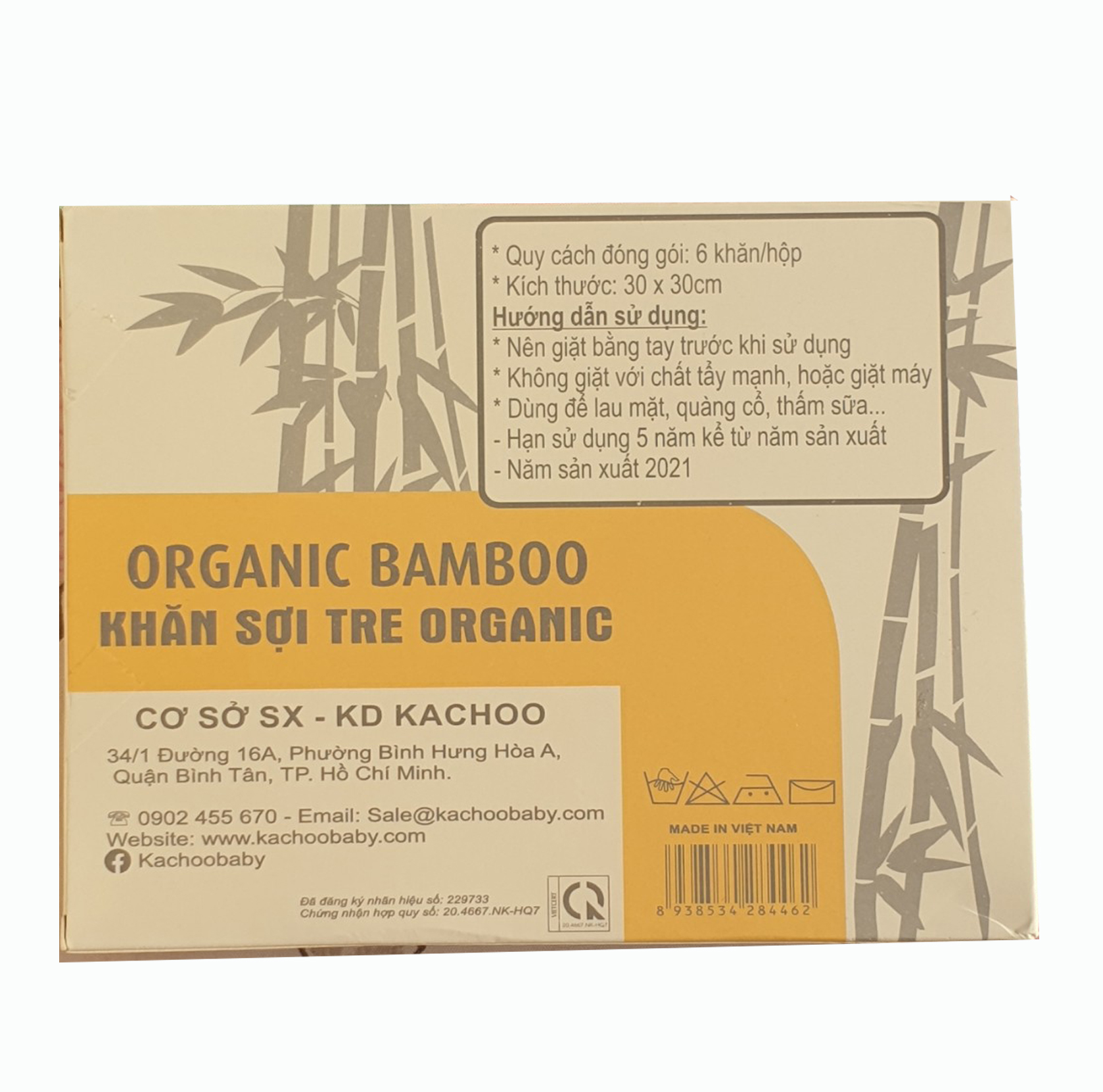 Khăn sữa sợi tre Organic