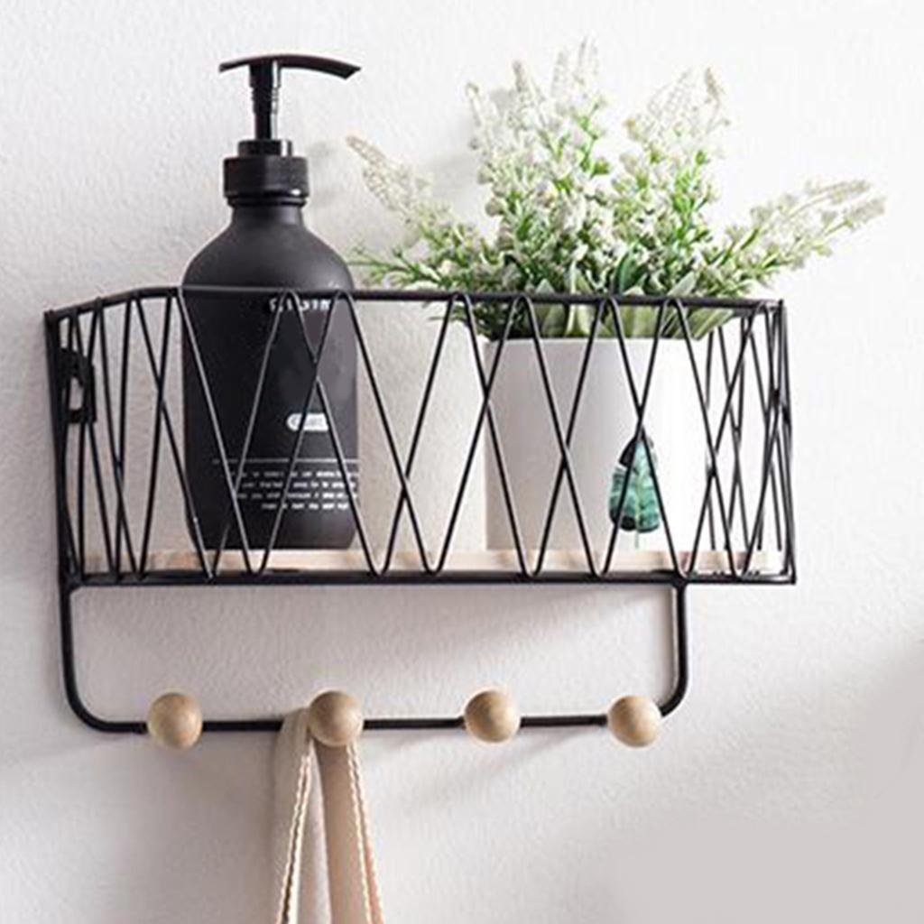 2x Iron Key Holder Mail Rack Entryway Hooks Coat Mail Organizer for Hallway
