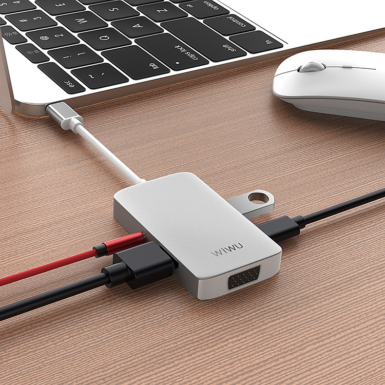 Dây cáp sạc Type C đa năng sạc nhanh 3A chuẩn Quickcharge QC 3.0 đầu sạc 2 in 1 USB-C + Type-A ra Type C hiệu WIWU ED-106 - Hàng nhập khẩu