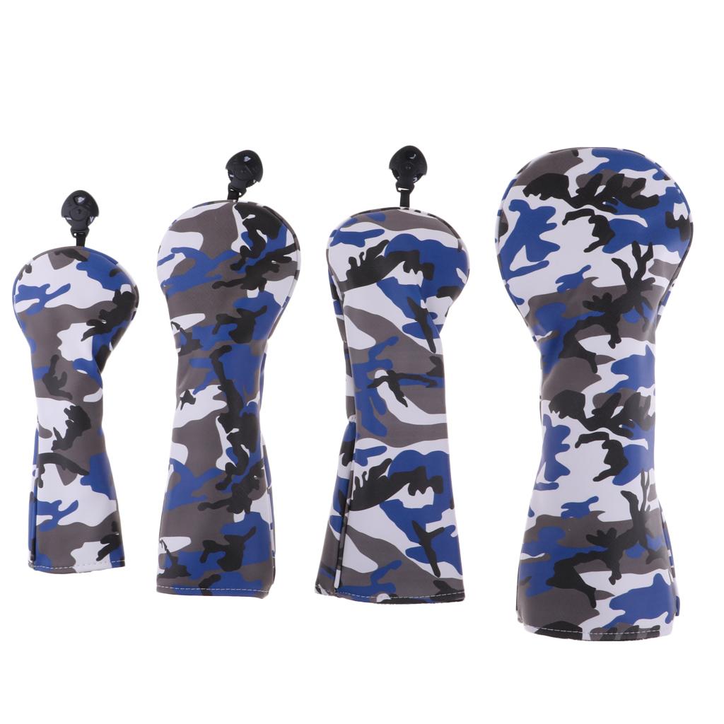 4Pcs Golf Club Headcover 460cc Driver Wood Head Covers 1 3 5 UT