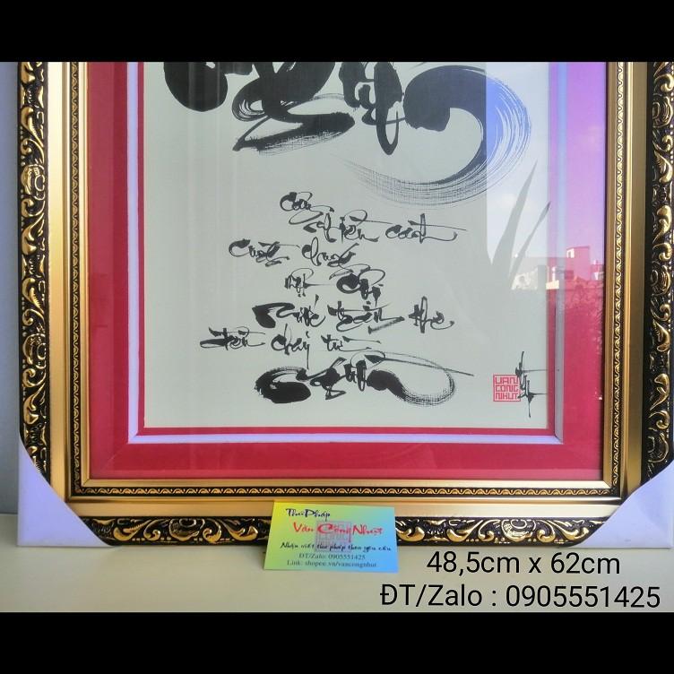 Thư pháp CỘI NGUỒN.Quà tặng nhà thờ, ông bà cha mẹ.Tranh treo tường. Quà tết.