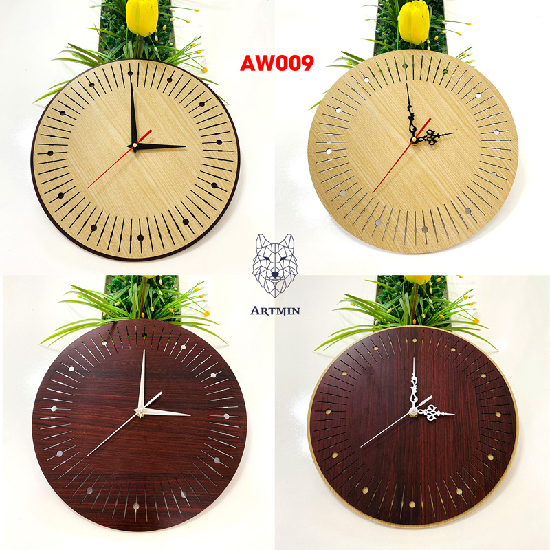 AW009 - Đồng Hồ Gỗ Treo Tường – Décor Trang Trí