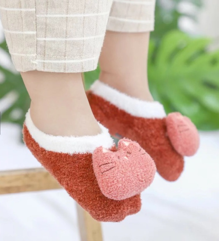 Tất Em Bé, Tất Giả Giày Len Xù 3D Có Chống Trơn