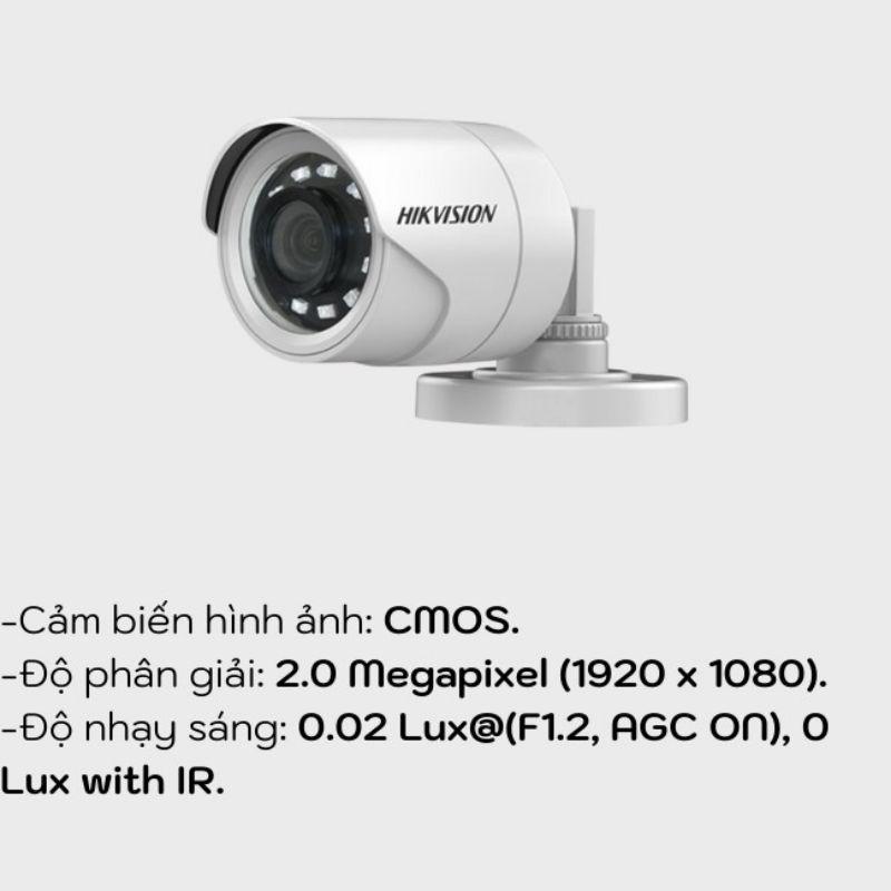 Camera  HD-TVI 4 in 1 hồng ngoại 2.0 HIKVISION - DS-2CE16B2-IPF -Hàng Chính Hãng