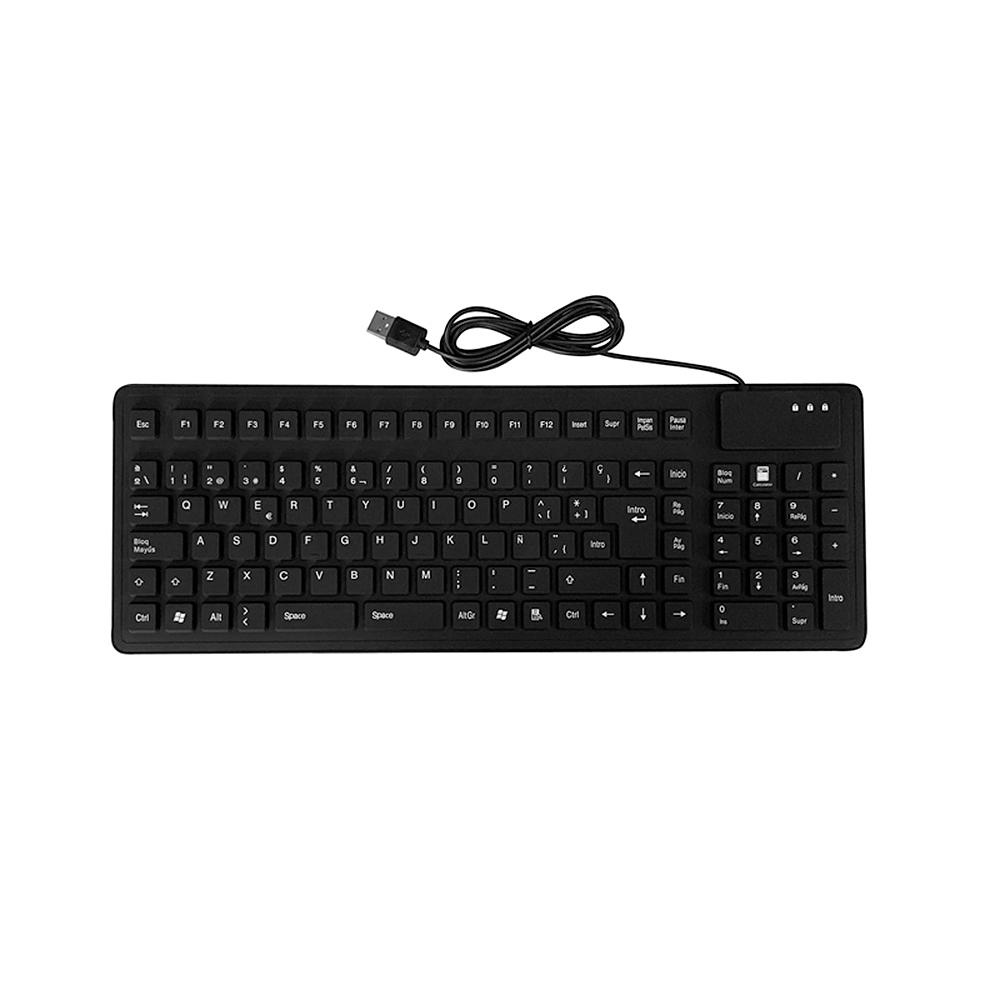 Bàn phím silicon có dây USB có thể gập lại chống bụi chống thấm nước
