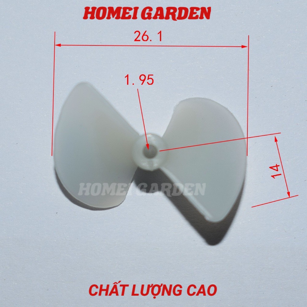 Bộ 2 chân vịt nhựa 2 cánh 26mm kèm 2 trục 2mm 2 khớp nối nhựa chế thuyền DIY - D0165