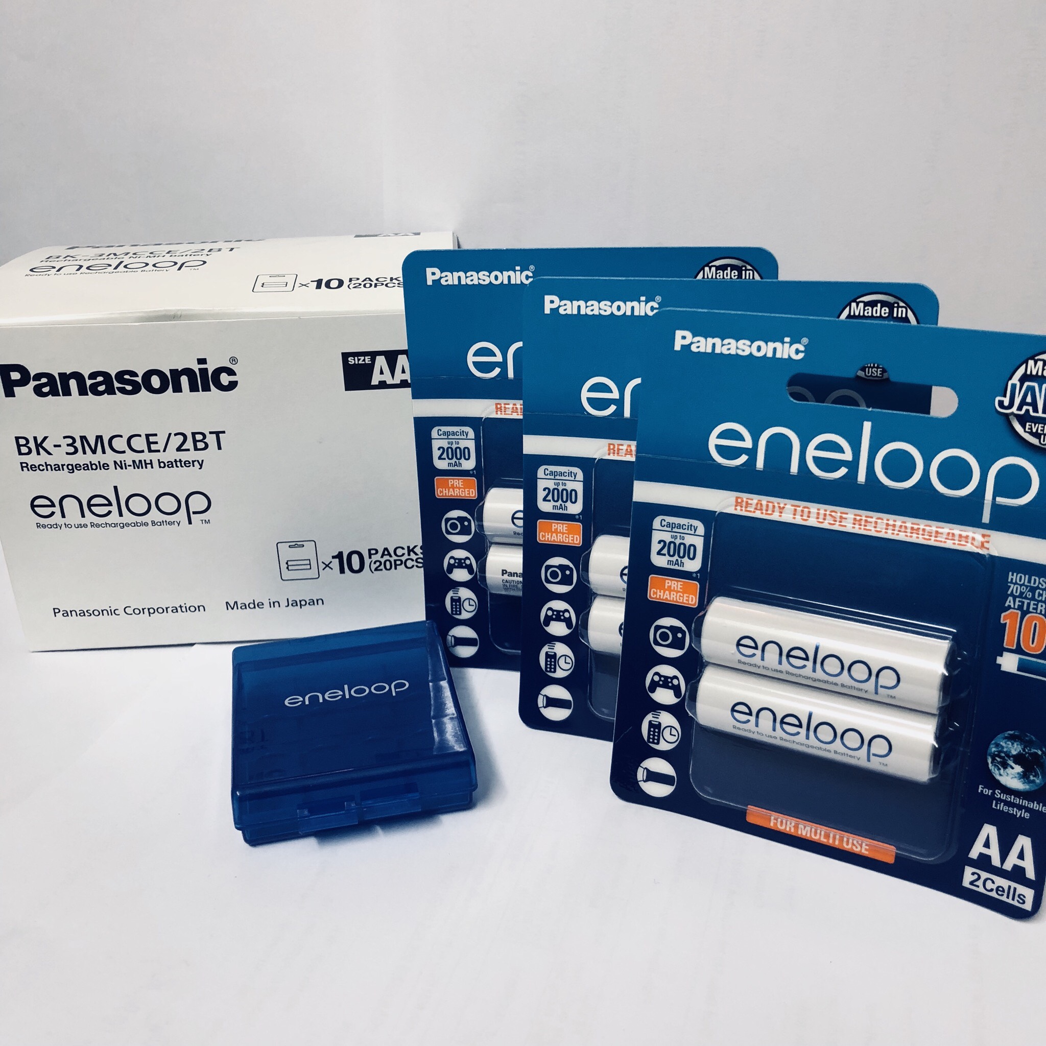 Bộ 3 vỉ pin sạc eneloop Panasonic AA 2000mAh BK-3MCCE/2B-V-Hàng chính hãng