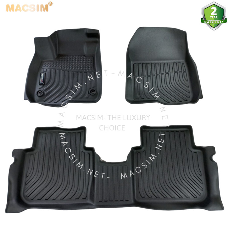 Thảm lót sàn xe ô tô Honda CRV 2023+ Nhãn hiệu Macsim chất liệu nhựa TPE cao cấp màu đen