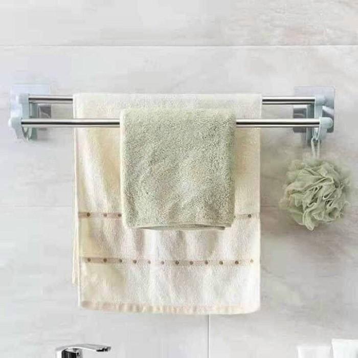 Kệ treo khăn 2 tầng - Giá kép treo đồ phòng tắm