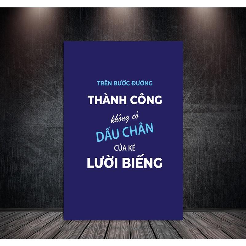 Tranh treo tường canvas 1 bức tạo động lực, tranh slogan trang trí văn phòng, tranh cổ động treo phòng làm việc, chữ 01