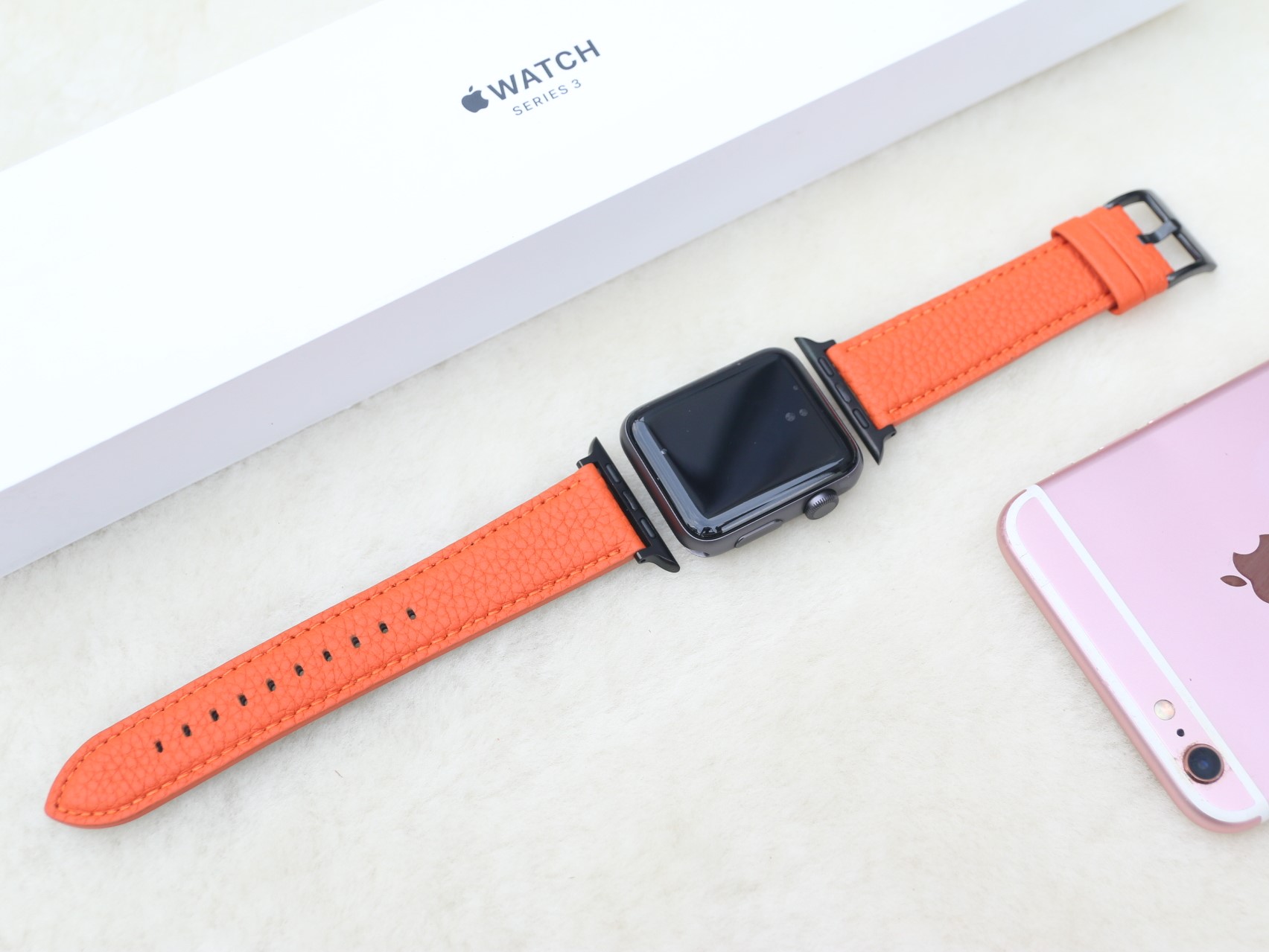 Dây Đeo Thay Thế Dành Cho Apple Watch 1,2,3,4,5,6 (Chất liêu  Da bò nhập khẩu của Pháp) nhiều màu lựa chọn