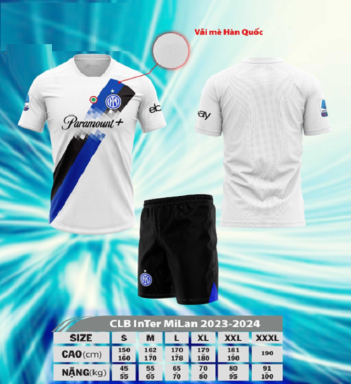 Bộ Quần Áo Bóng Đá Trẻ Em - Inter ( Vải Mè )