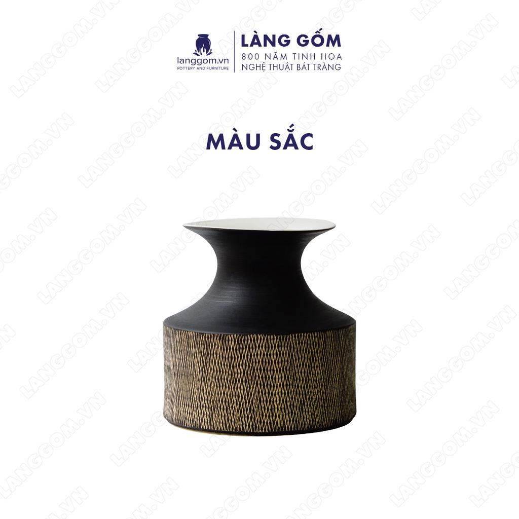 Bình hoa, lọ hoa Gốm sứ Bát Tràng cao cấp Men mát gại loe dùng làm quà tặng, trang trí - Làng Gốm Bát Tràng