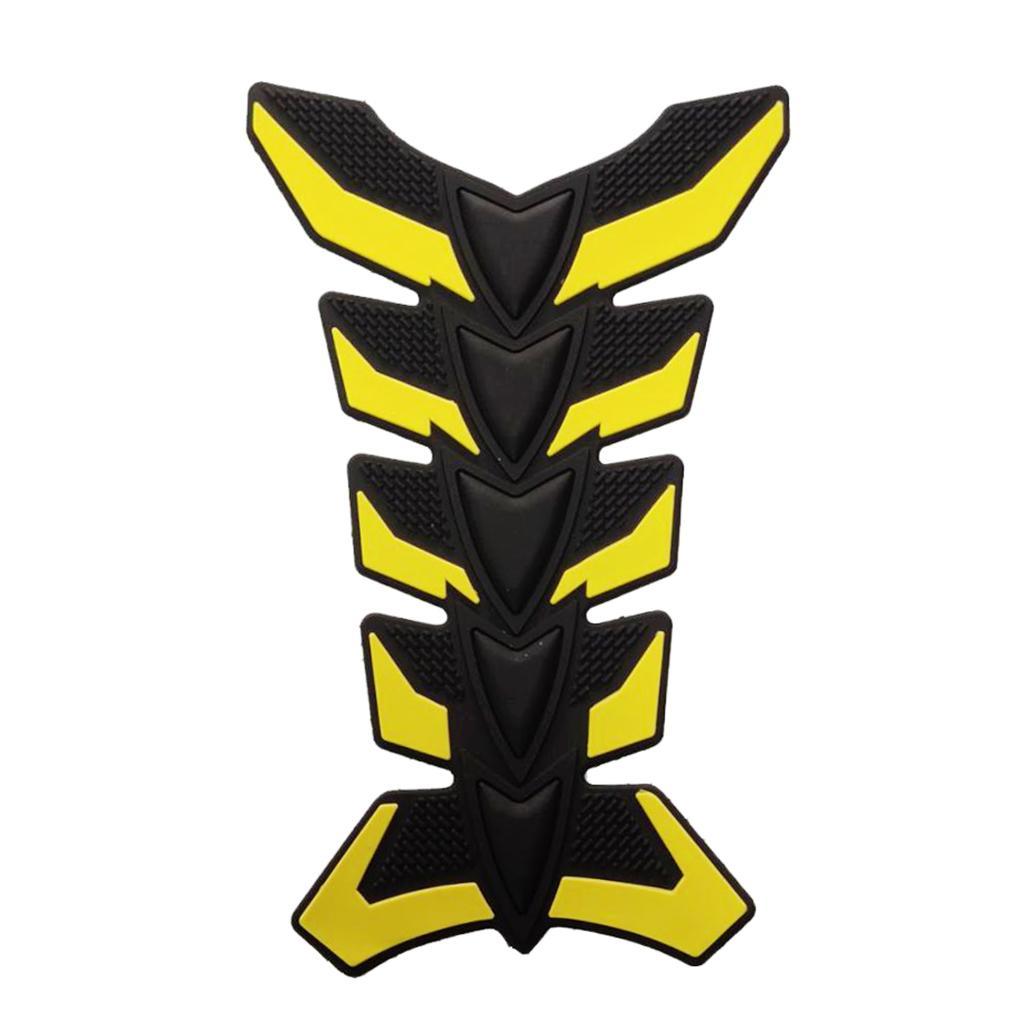Universal Yellow Motorcycle 3D Rubber Fuel Gas Tank Decal Sticker