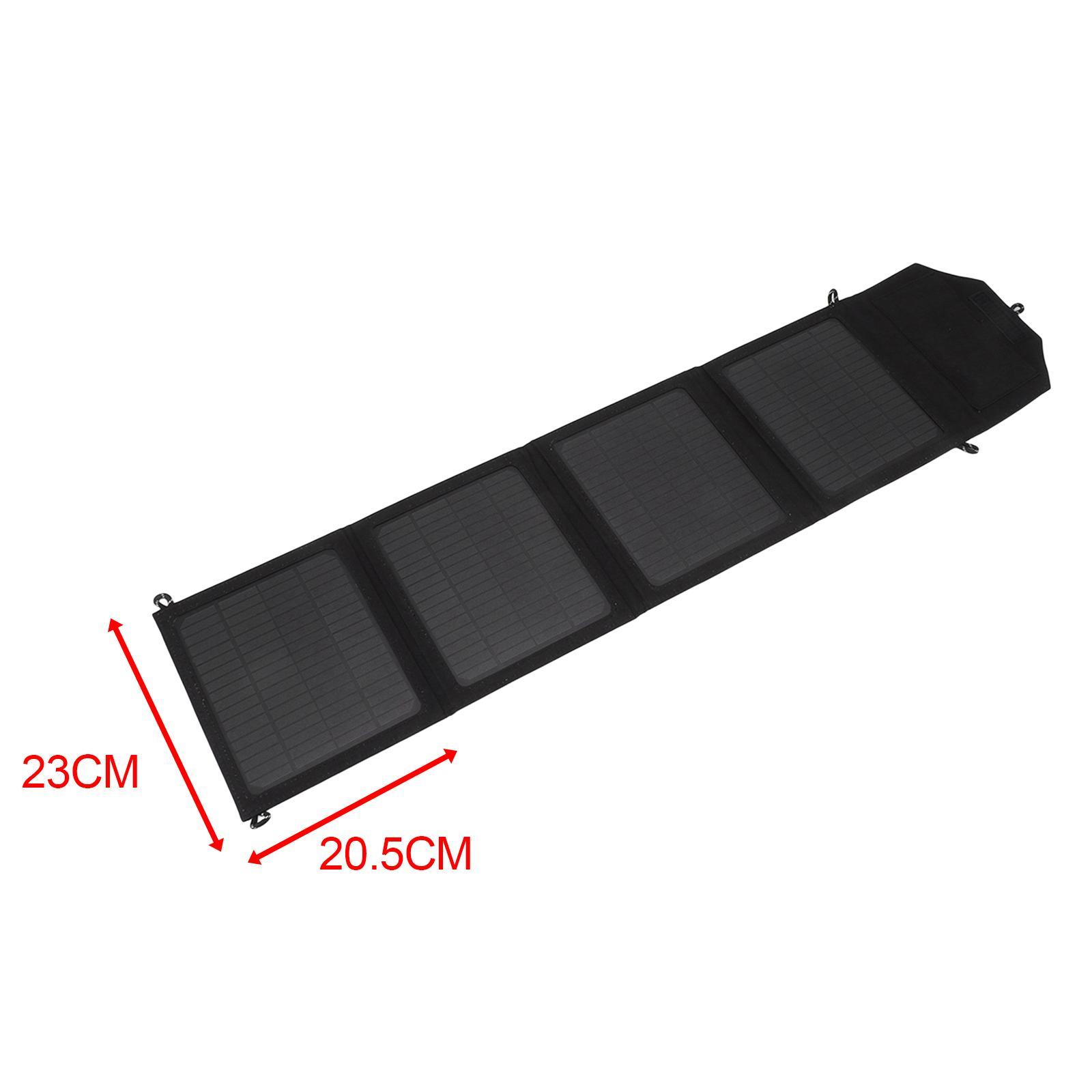 Solar Panel Charging Two USB Output 40W 12V-5V Monocrystalline Portable with Cord Solar Panel  for Outdoor Hiking House Laptop Phone