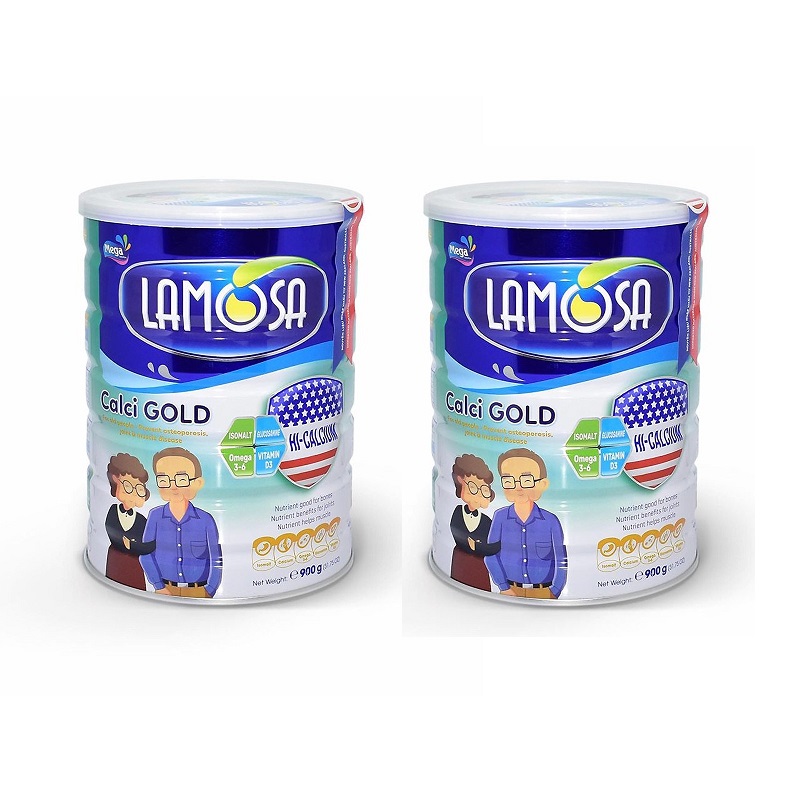 Bộ 2 Lon Sữa Bột LAMOSA CALCI GOLD (900g)