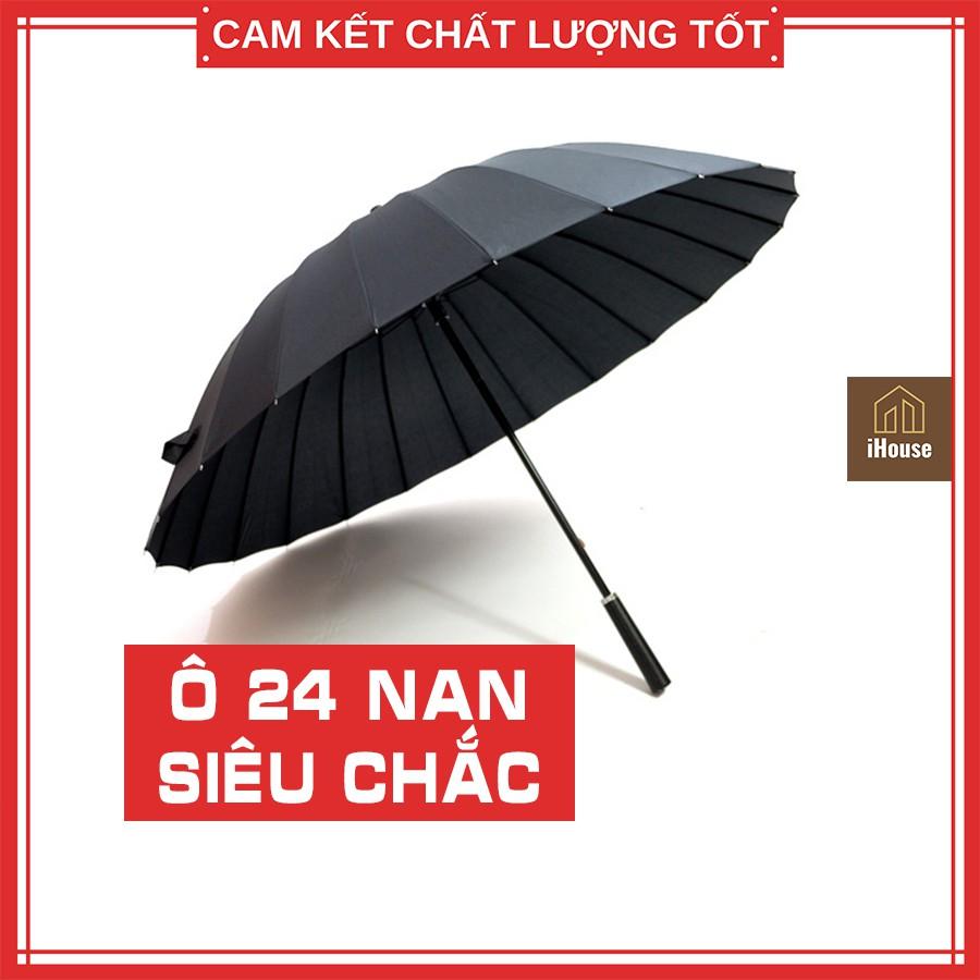 Ô che mưa nắng cao cấp 24 nan chơi golf, Ô dù UV hàng đẹp loại tốt màu đen đỏ iHouse