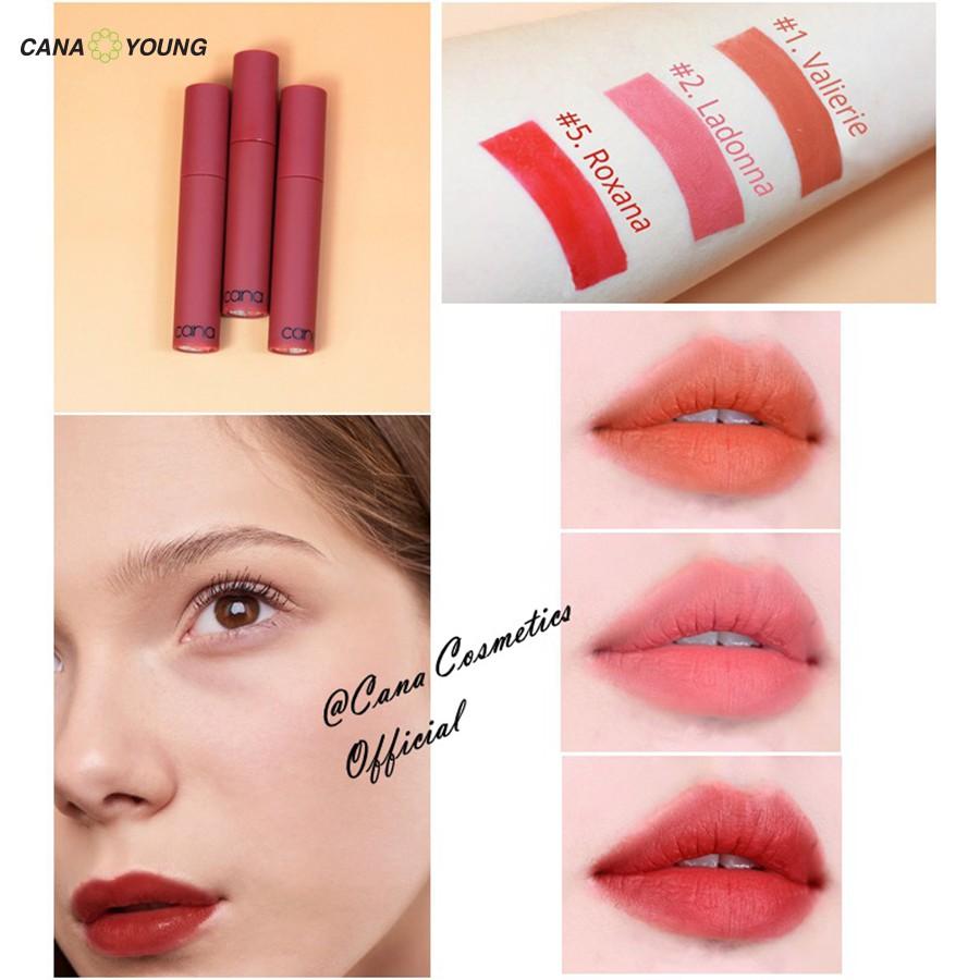 Son Lì dạng kem Cana Creamy Lip Mousse và set kit du lịch