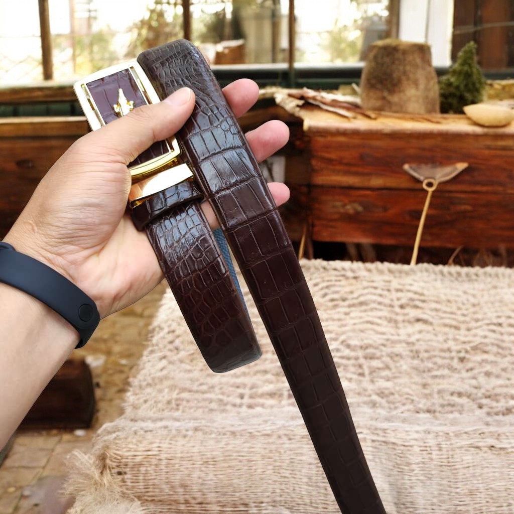 Thắt Lưng Nam Da Da Bụng Cá Sấu Rất Mềm Và Đẹp - Dễ Sử Dụng