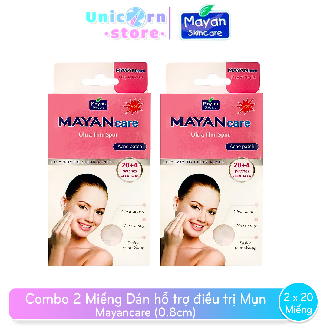 Combo 2 Miếng Dán hỗ trợ điều trị Mụn Mayancare 20 Miếng (0.8cm)