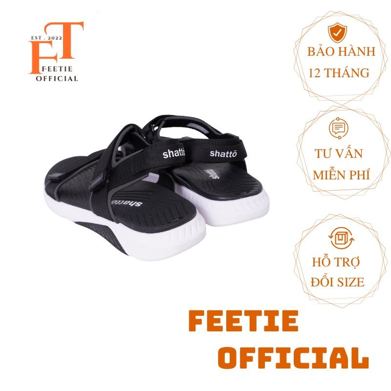 Dép Sandal Nam Nữ Shatto Quai Ngang/ Quai Chéo Mang Đi Học cao 4cm Đế Bằng