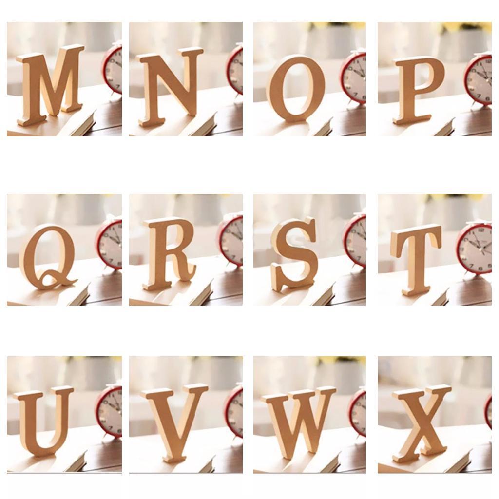 2X Wooden Alphabet Craft Letter Plaque Wall Hanging Wedding Nursery Decor S