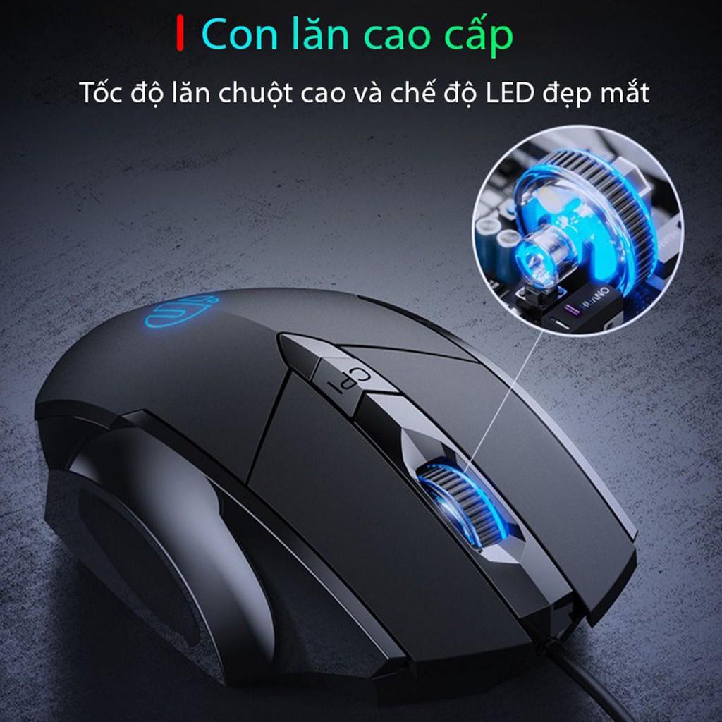 Chuột máy tính gaming, chuột chơi game P1W bản có dây và không dây tắt âm silent 7200 DPI Led RGB