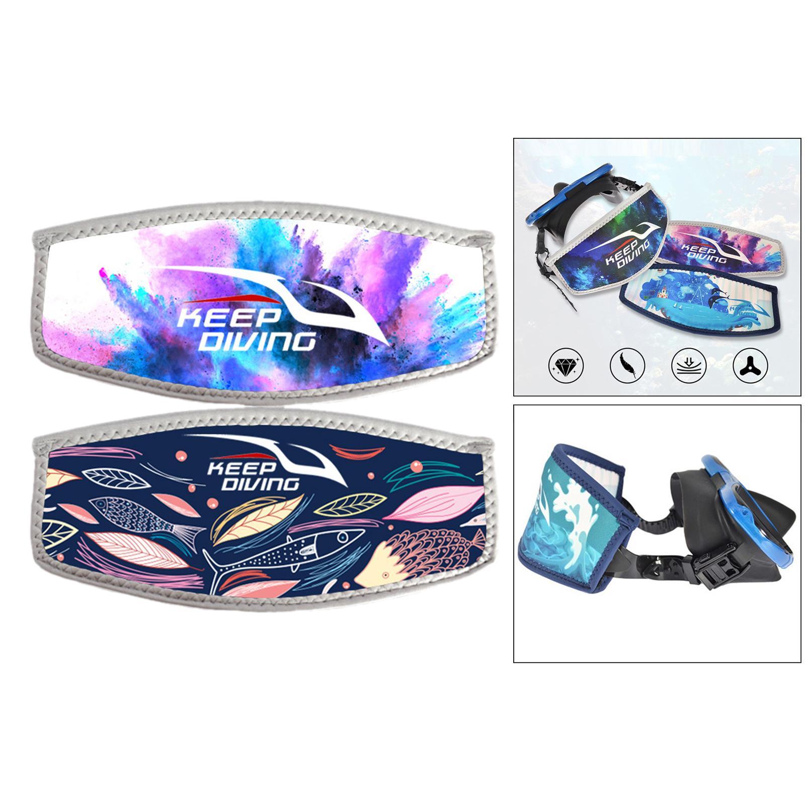 2xReplacement Padded Mask Strap Cover Scuba Diving Free Dive Pink