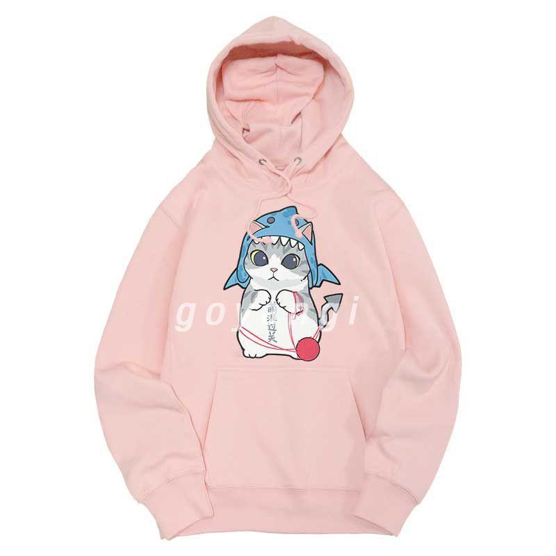 Áo hoodie goyangi Khủng long mặt mèo oversize phong cách hàn quốc