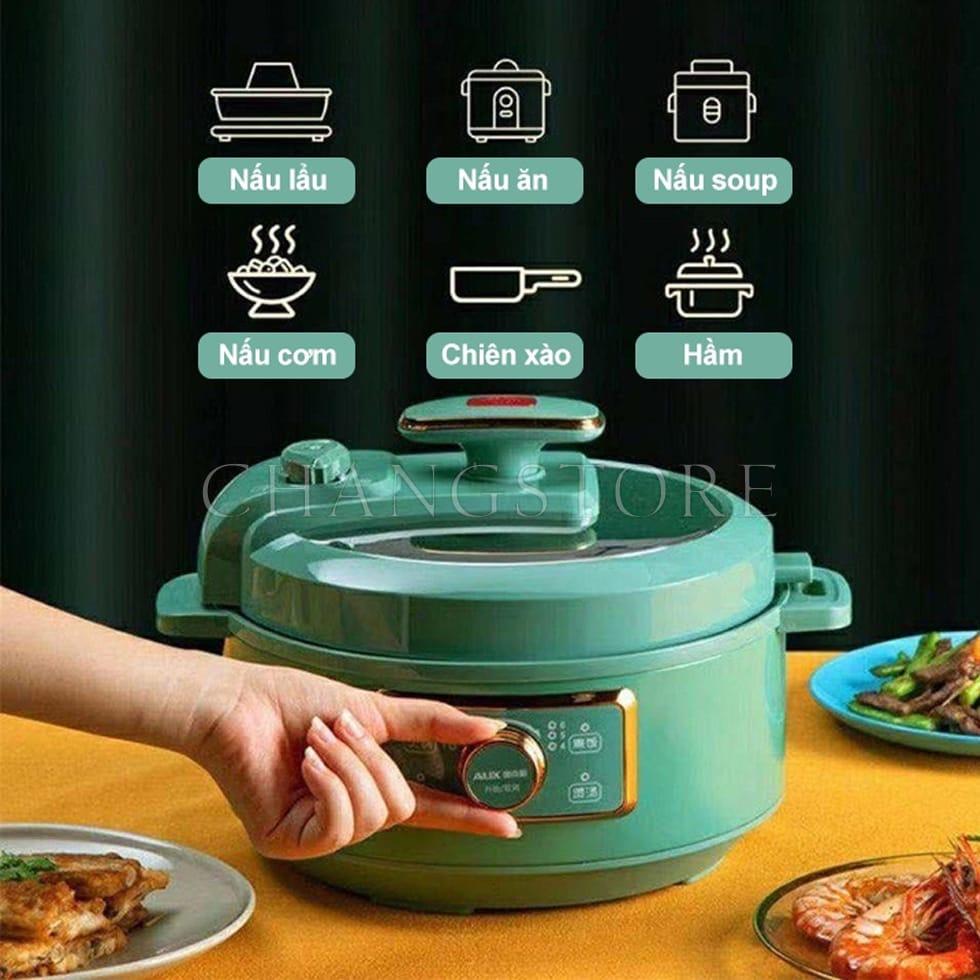 Nồi Áp Suất Nội Địa Trung Đa Chức Năng 3L Nấu Lẩu, Nấu Cơm, Hầm, Nấu Soup, Chiên, Xào
