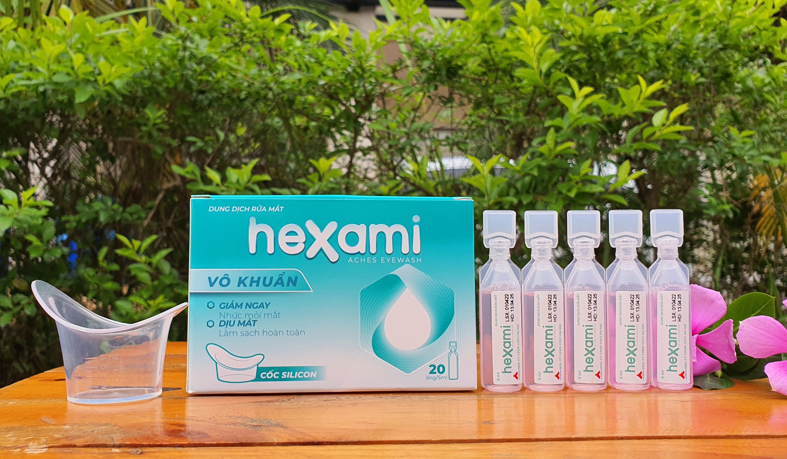 Nước Rửa Mắt Hexami Aches Eyewash 20 ống x 5ml - Làm Sạch, Làm Dịu Và Cung Cấp Dưỡng Chất Cho Mắt