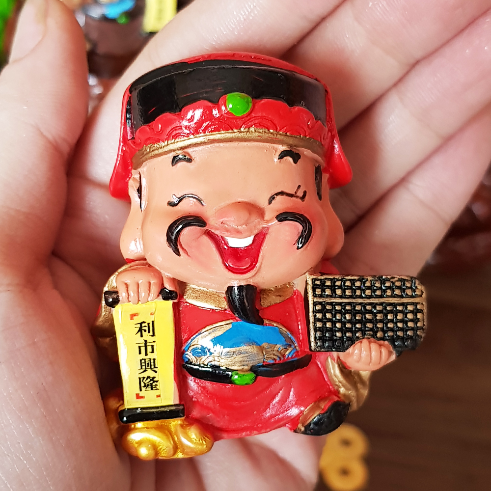 Bộ tượng chibi Ngũ Tài 6cm kèm đế đứng 6 ô