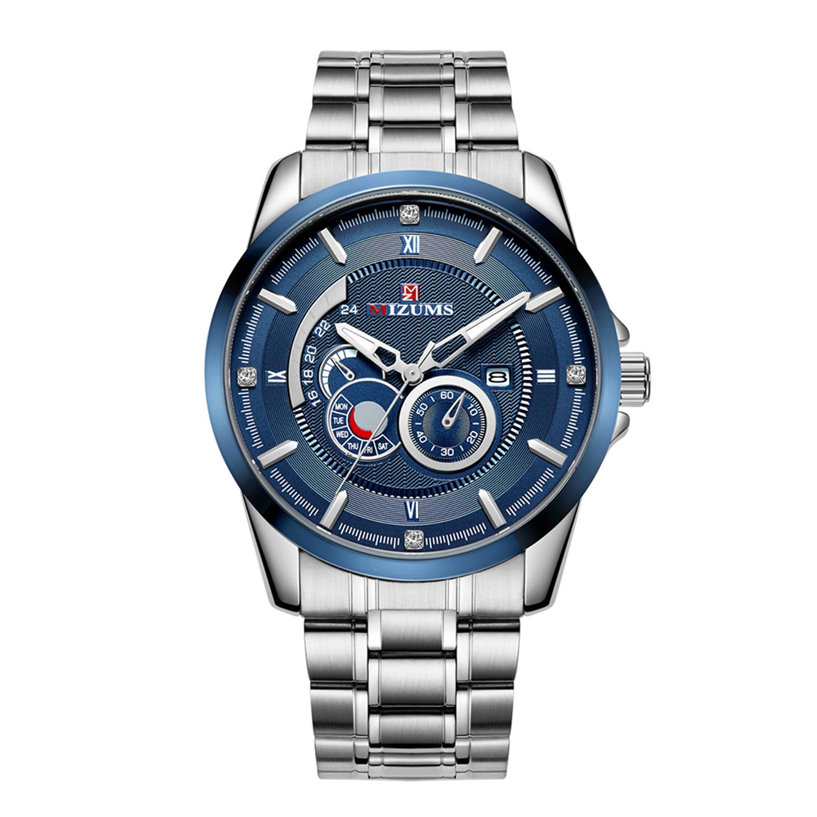 Đồng hồ đeo tay nam bằng thép không gỉ thạch anh chống thấm nước MIZUMS