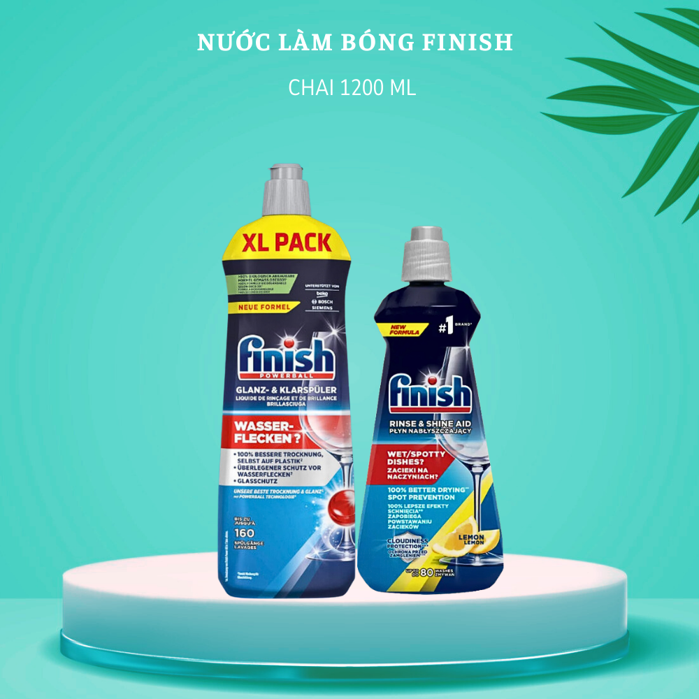 Nước làm bóng Finish 1150ml, dung dịch dầu làm bóng bát finish dùng cho máy rửa bát chén 1150ml, 800ml, 750ml, 1500ml – Nước làm bóng finish 1150ml