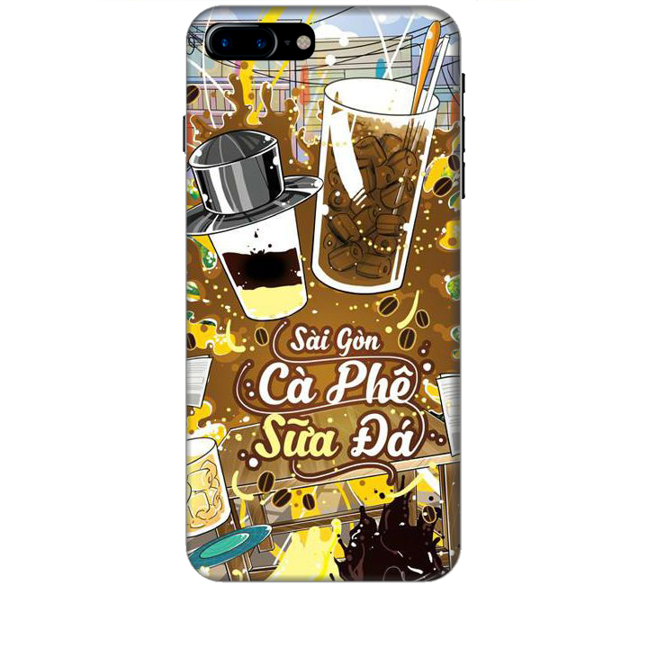 Ốp lưng dành cho điện thoại IPHONE 8 PLUS Hình Sài Gòn Cafe Sữa Đá - Hàng chính hãng
