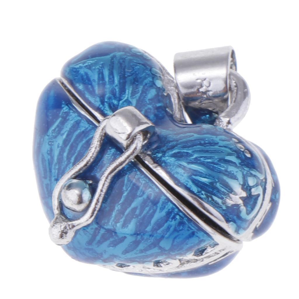 4pcs Mixed Color Love Heart Urn Pendant Memorial Openable Clasp Locket Box