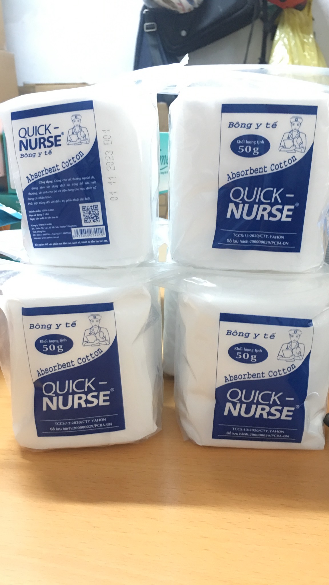 Combo 6 Bông Y Tế Quick-Nurse 50g